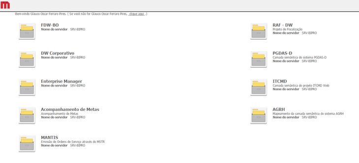 Projetos no MicroStrategy da Receita Estadual Projetos no MicroStrategy da Receita Estadual